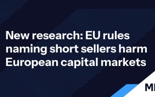 New research: EU rules naming short sellers harm European capital
markets