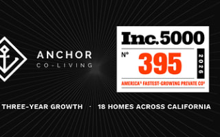 Anchor Co-Living Named America's No. 7 Fastest-Growing Real Estate
Company on the 2026 Inc. 5000