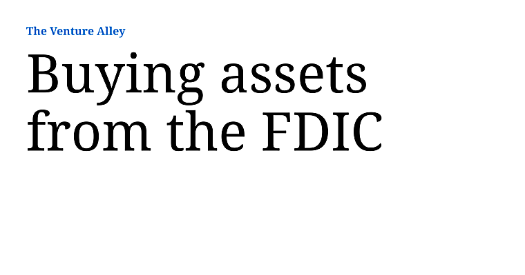 Buying assets from the FDIC