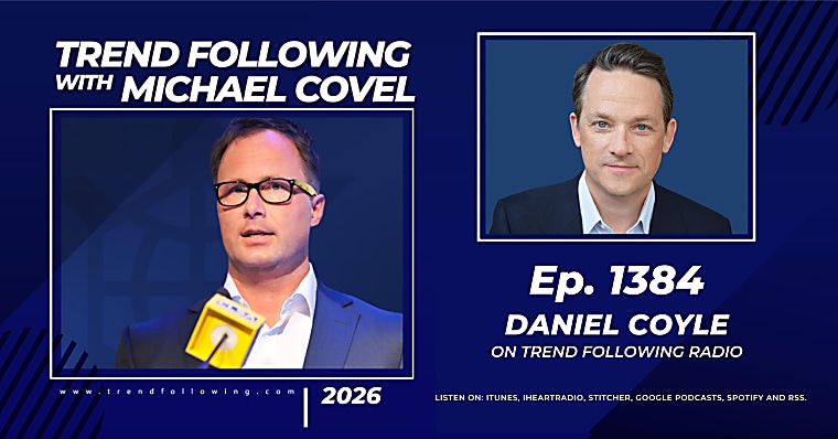 Ep. 1384: Daniel Coyle Interview with Michael Covel on Trend Following
Radio