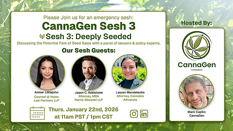 Jason Adelstone Joins in CannaGen Sesh 3: Deeply Seeded Webinar