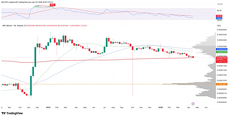 Bitwise Breaks XRP ETF Silence as Price Battles Critical 200-Week
Average vs Bitcoin - TradingView