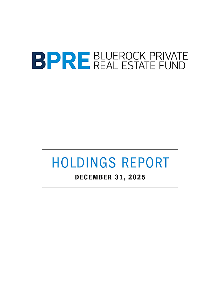 Bluerock Private Real Estate Fund