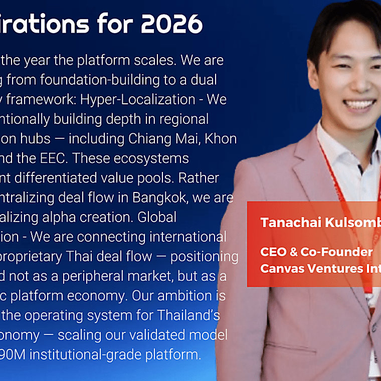 Canvas Ventures International aims to build operating system for
Thailand’s Next Economy [Q&A] - TNGlobal