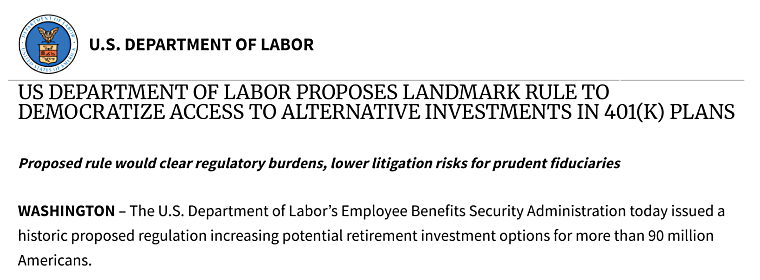 Department of Labor to Allow Everyone to Invest in Private Equity -
committeetounleashprosperity.com