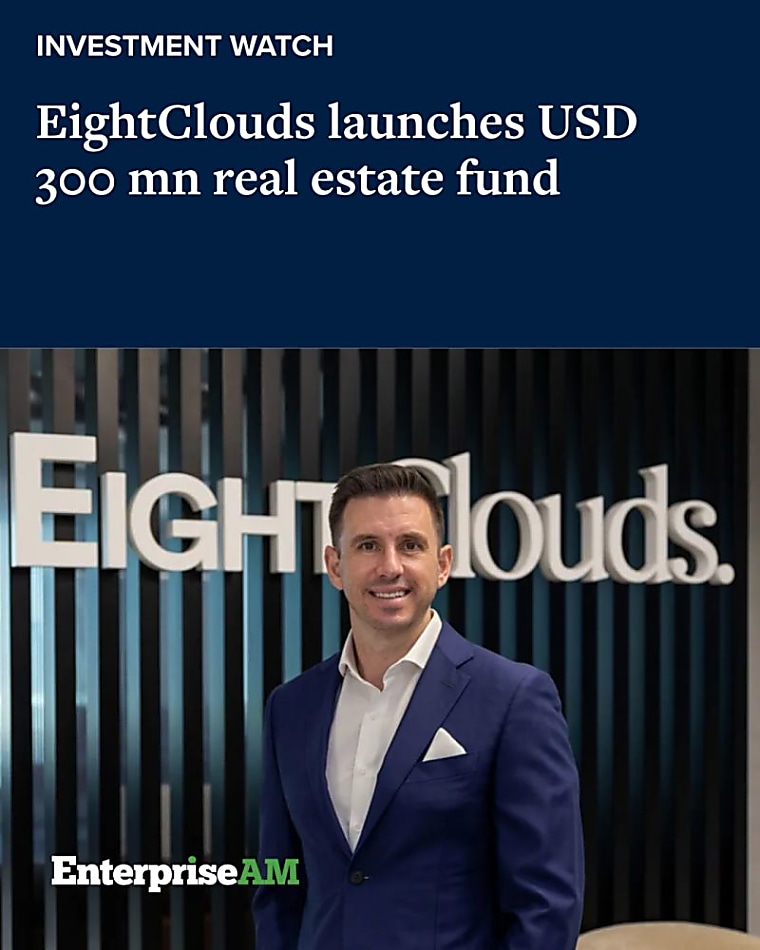 Dubai based EightClouds launches US 300 million real estate investment
fund