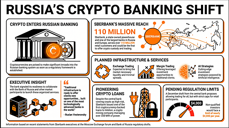 Largest Bank of Russia Prepared to Offer Cryptocurrency Trading
Services - Cryptonews.net