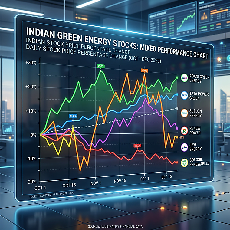 Mixed Trends In Indian Green Energy Stocks Despite Strong Gains In
Benchmark Indices (29 April 2026) - SolarQuarter