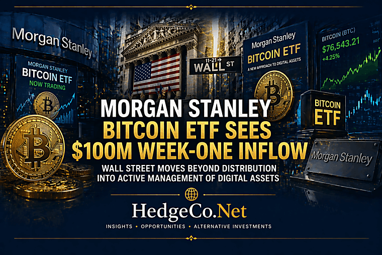 Morgan Stanley Bitcoin ETF Sees $100M Week-One Inflow as Wall Street
Deepens Its Crypto Commitment: