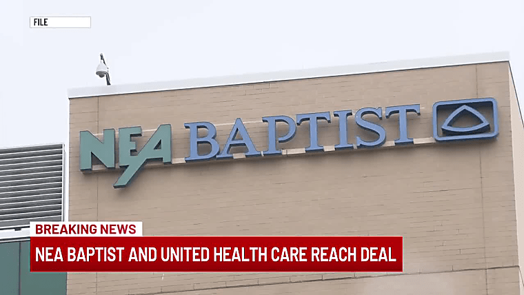 NEA Baptist, UnitedHealthcare reach agreement - K8 News | Jonesboro,
Arkansas