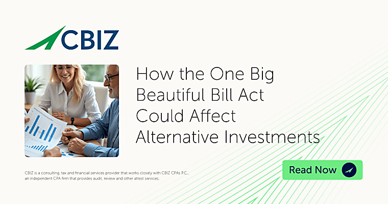 One Big Beautiful Bill Act: Key Tax Impacts for Alternative
Investments - CBIZ