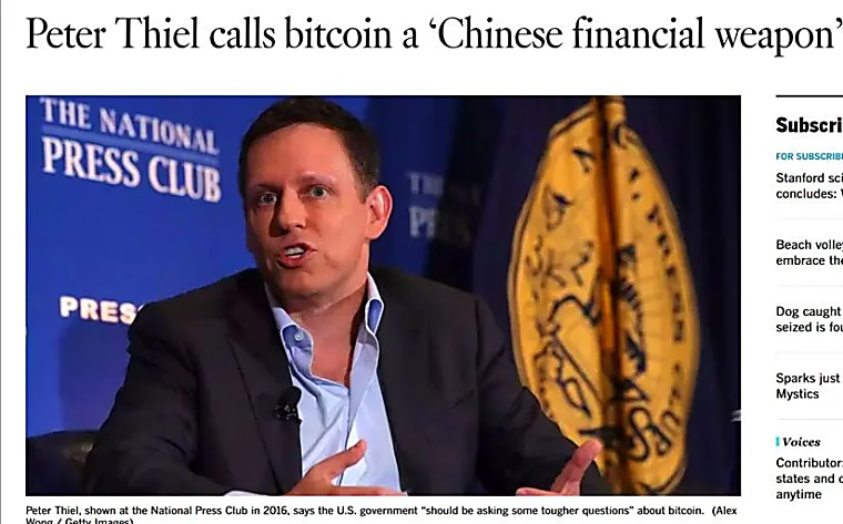 Silicon Valley venture capital godfather Peter Thiel bets big on
Ethereum, is he trying to realize his unfulfilled dream of PayPal
currency? - PANews