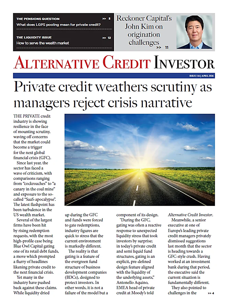 Standard Life launches private markets pension default strategy -
Alternative Credit Investor