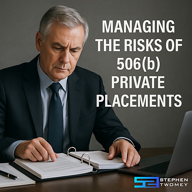 Stephen Twomey Releases New Analysis on Risks of 506(b) Private
Placements - Detroit Free Press