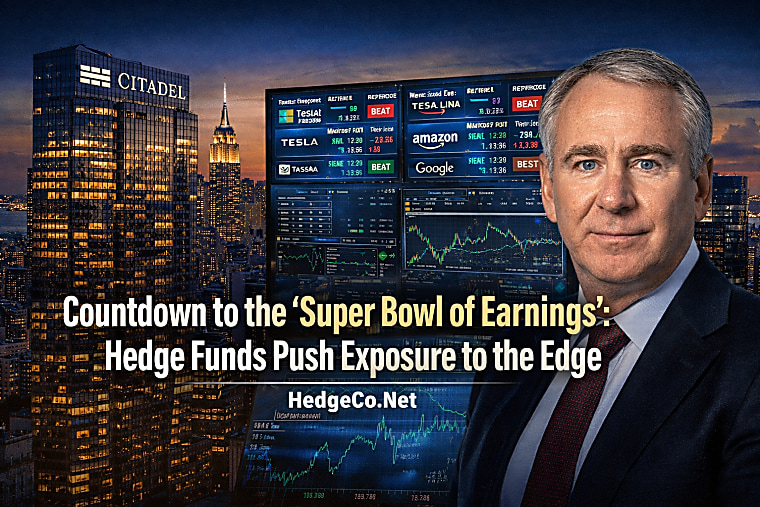 The “Super Bowl of Earnings” Is Here: Why Hedge Funds Are Pushing
Exposure to the Edge Ahead of a Defining Week for Markets: