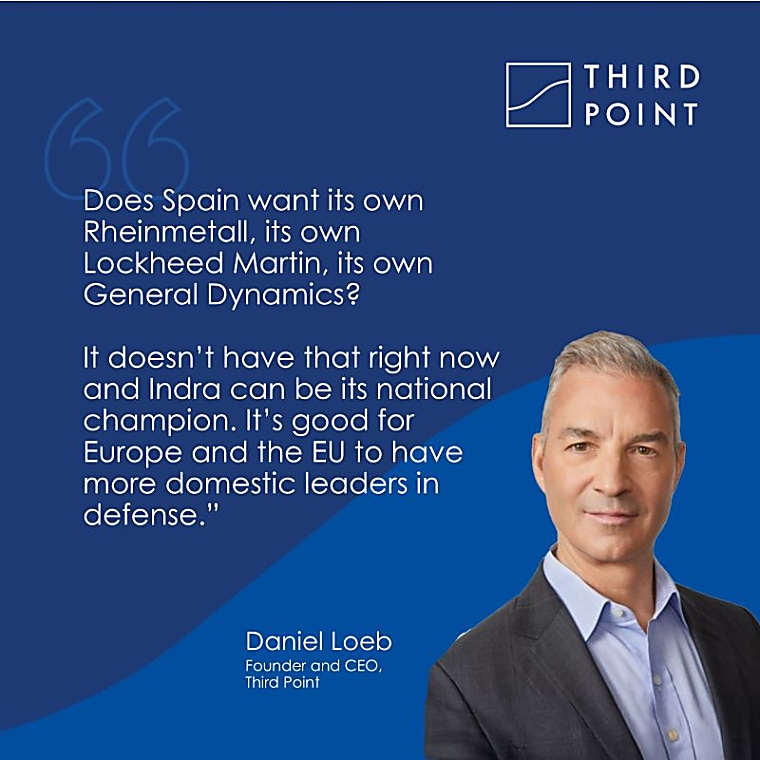 Third Point buys stake in Spanish defence firm Indra, source says