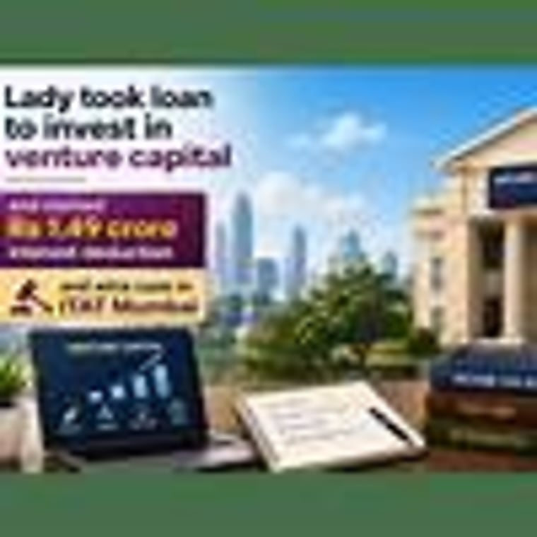 Lady took loan for investment into venture capital fund, claimed Rs
1.49 crore interest deduction, was denied by I-T dept; ITAT allows it
in a landmark ruling - A2Z Taxcorp LLP