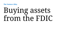 Buying assets from the FDIC