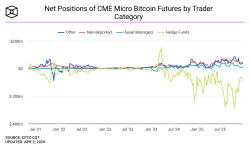 Net Positions of CME Micro Bitcoin Futures by Trader Category - The Block
